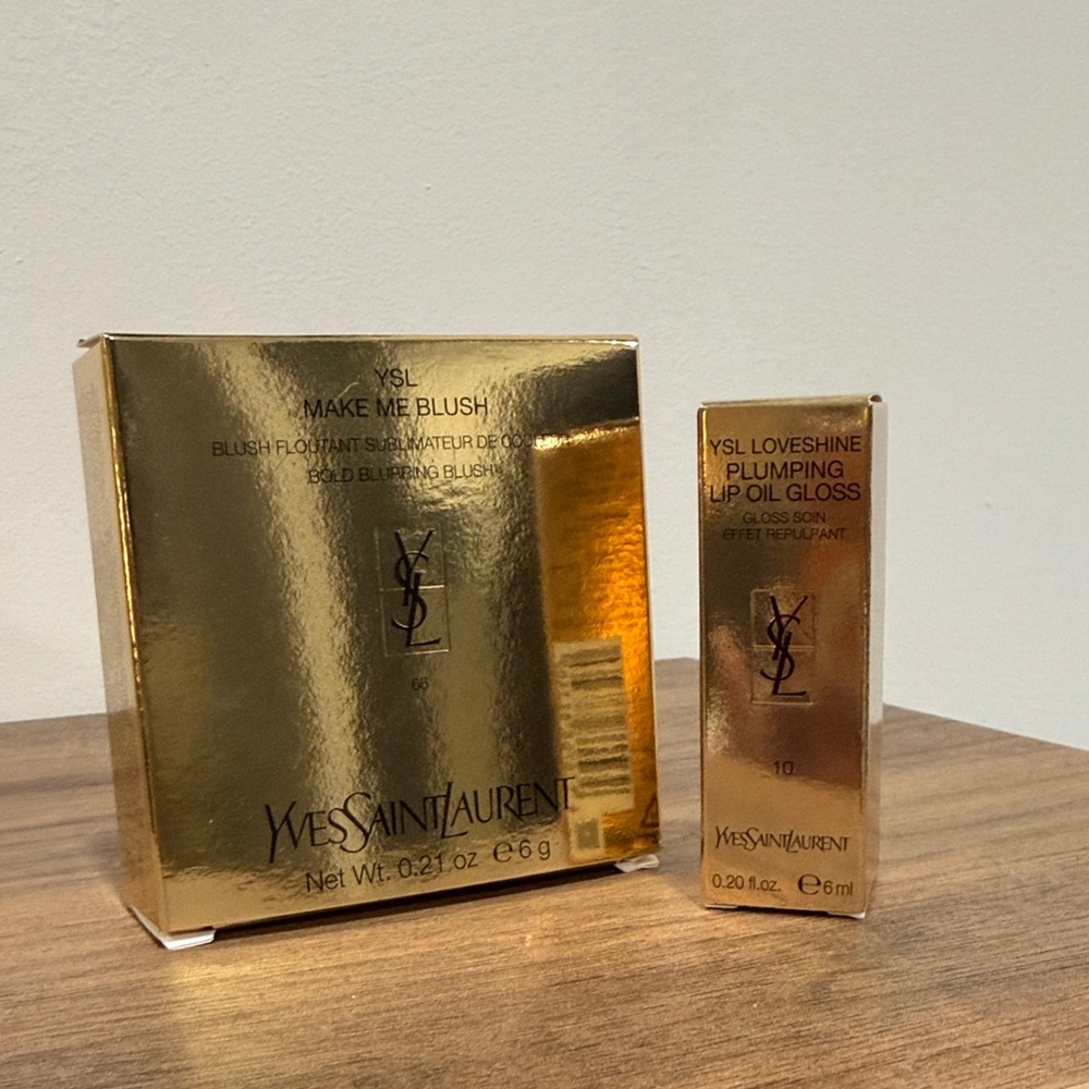 Yves Saint Laurent Gold Blush and Lip Oil Duo